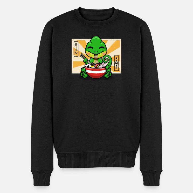 Chamäleon - Männer Premium Bio Pullover - Schwarz
