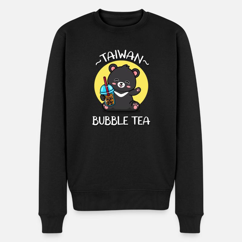 Taiwan - Männer Premium Bio Pullover - Schwarz