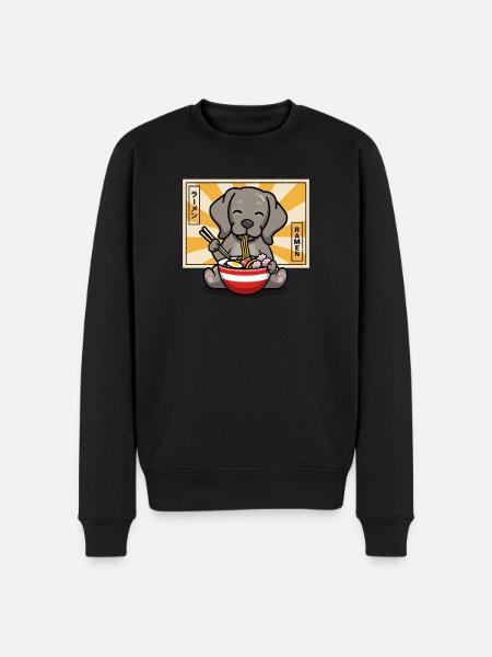 Weimaraner - Männer Premium Bio Pullover - Schwarz