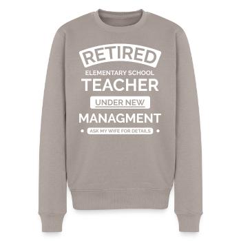 Enseignants retraités du primaire - Pull Premium bio Homme - taupe - Devant - Nico (187cm)