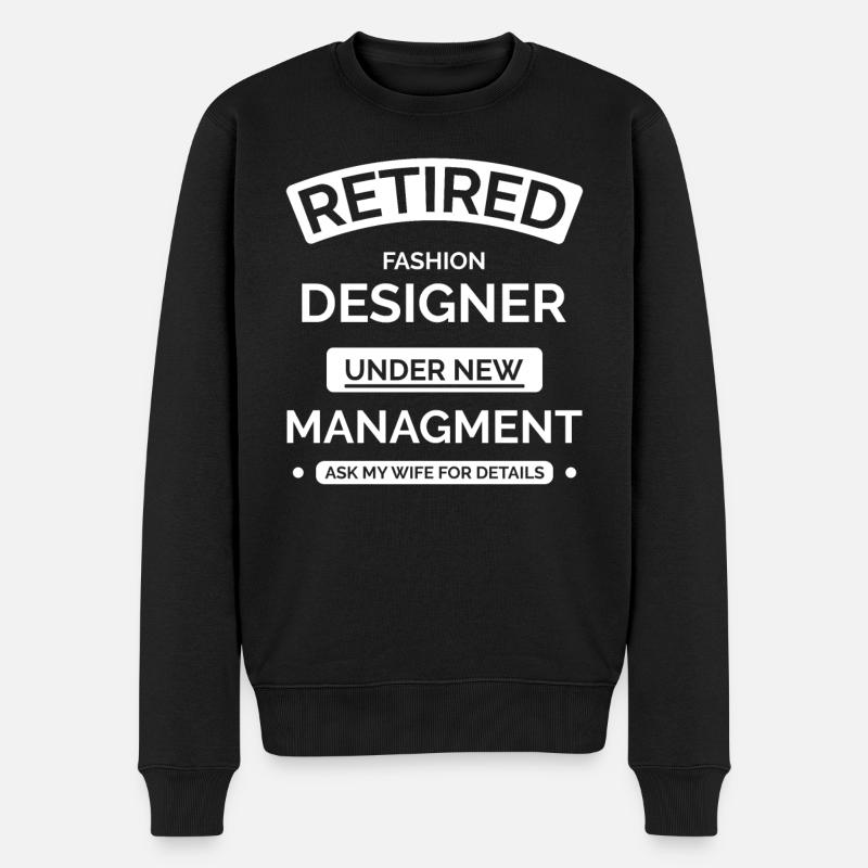 Modedesigner im Ruhestand - Männer Premium Bio Pullover - Schwarz