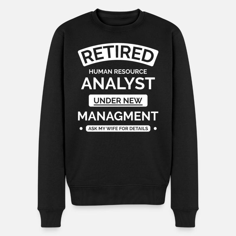 Analyst Human Resources Retirement - Men's Premium Organic Jumper - black