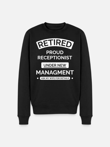 Retired receptionist - Men's Premium Organic Jumper - black