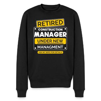 Site Manager Retirement - Men's Premium Organic Jumper - black - Front - Nico (187cm)