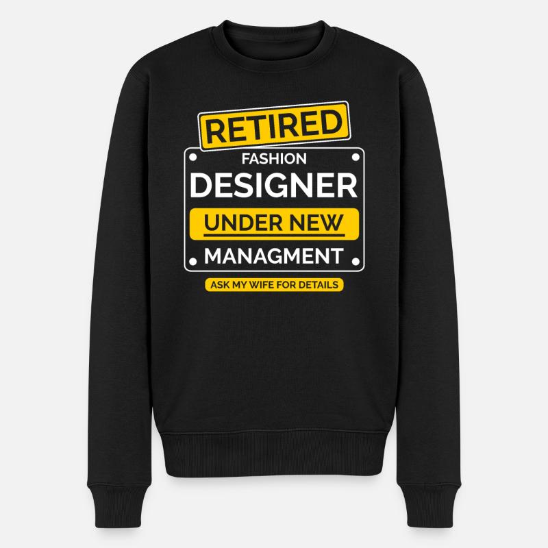 Modedesigner Ruhestand - Männer Premium Bio Pullover - Schwarz