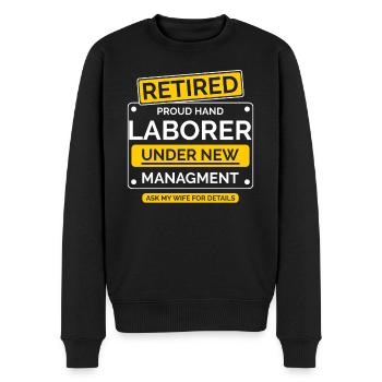 Retirement - Men's Premium Organic Jumper - black - Front - Nico (187cm)