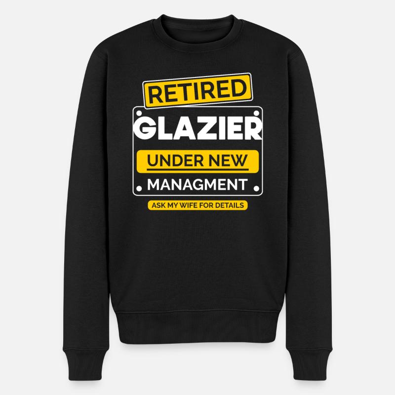 Glaserei-Rentner Ruhestand - Männer Premium Bio Pullover - Schwarz