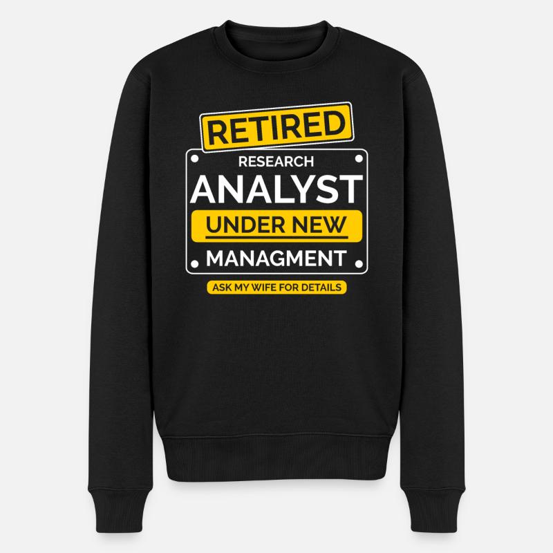 Forschungsanalyst Ruhestand - Männer Premium Bio Pullover - Schwarz