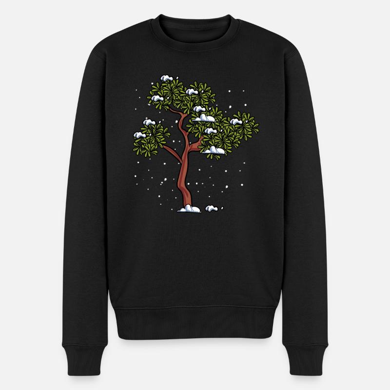 Kastanienbaum Baum Wald - Männer Premium Bio Pullover - Schwarz