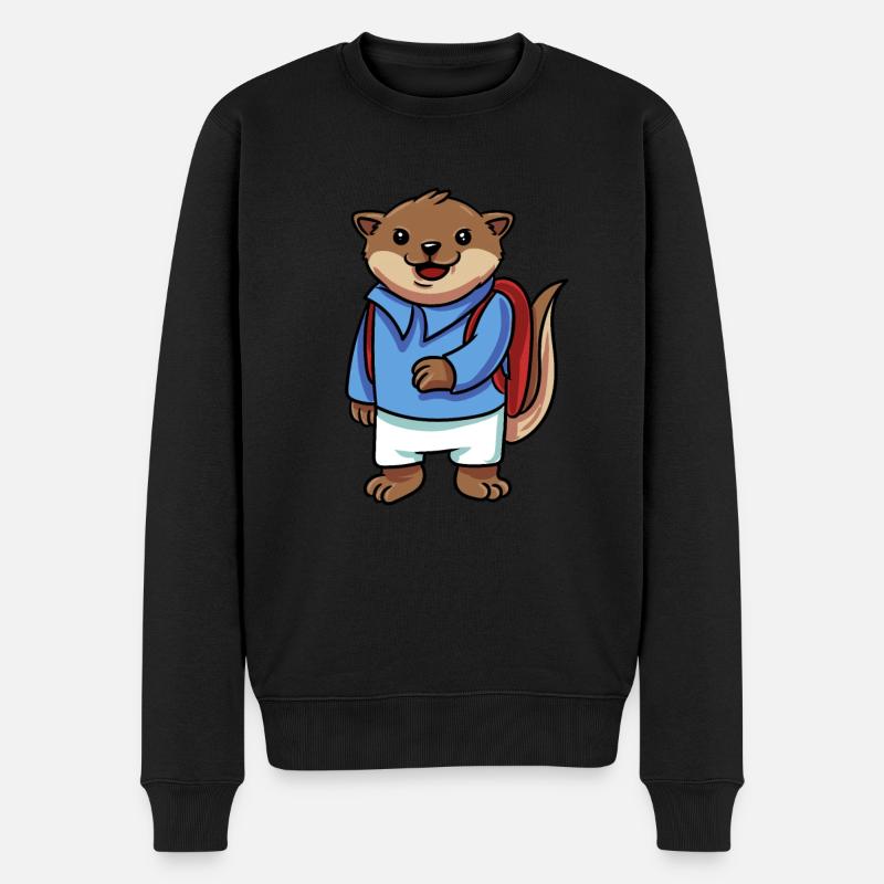 Otter va à l’école - Pull Premium bio Homme - noir