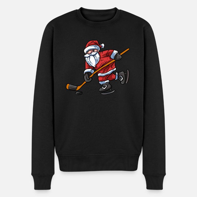 Eishockey - Männer Premium Bio Pullover - Schwarz