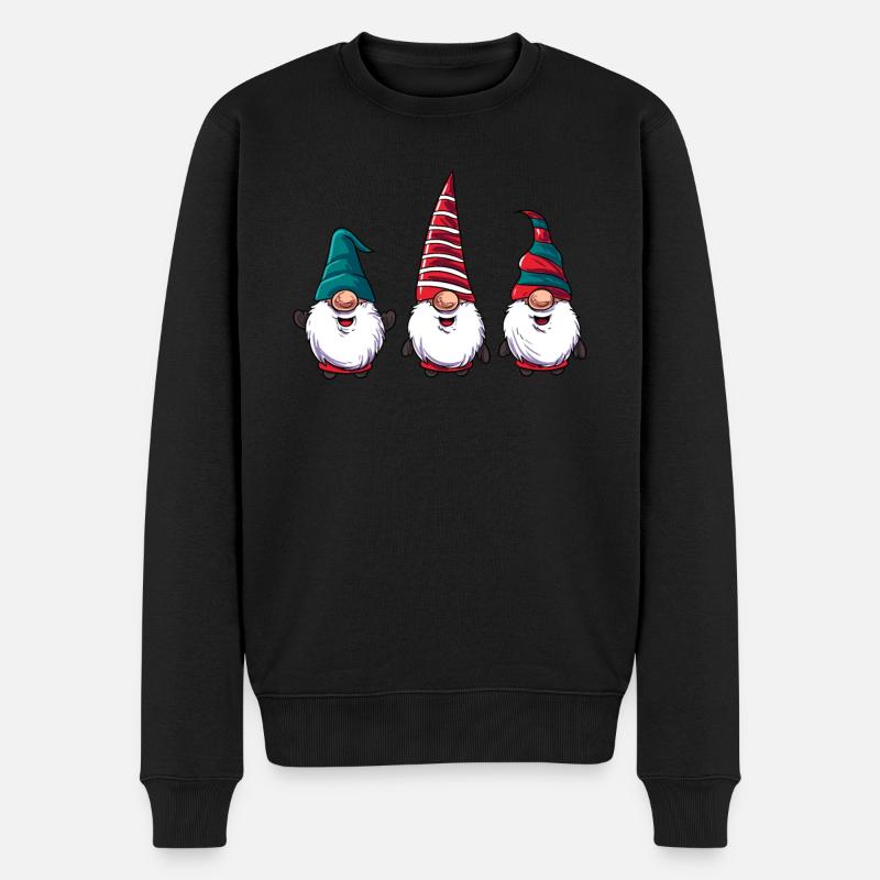 Gnomes de Noël mignons - Pull Premium bio Homme - noir