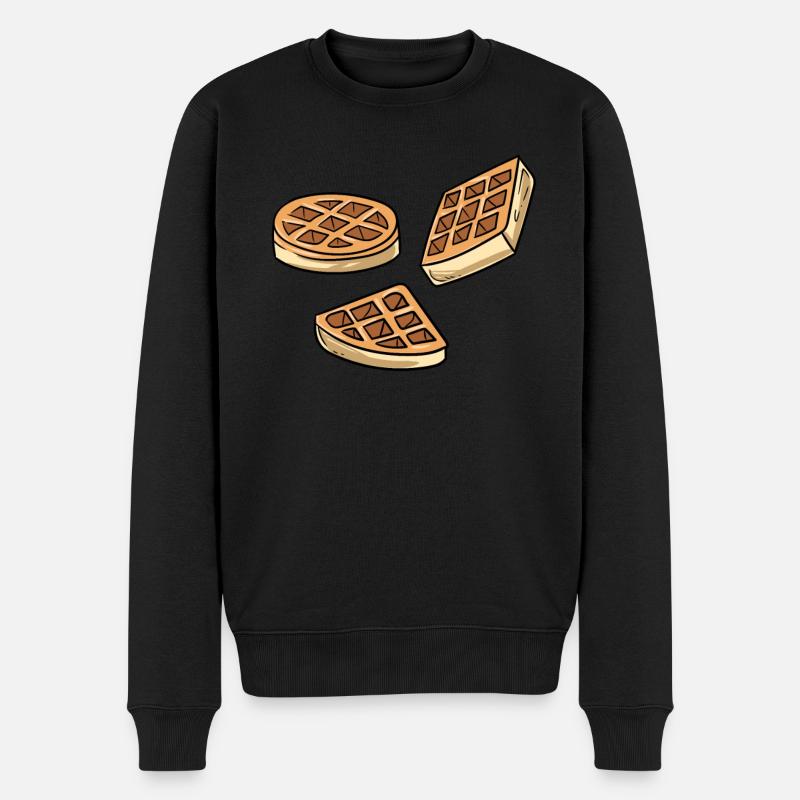 Gaufres sucrées - Pull Premium bio Homme - noir