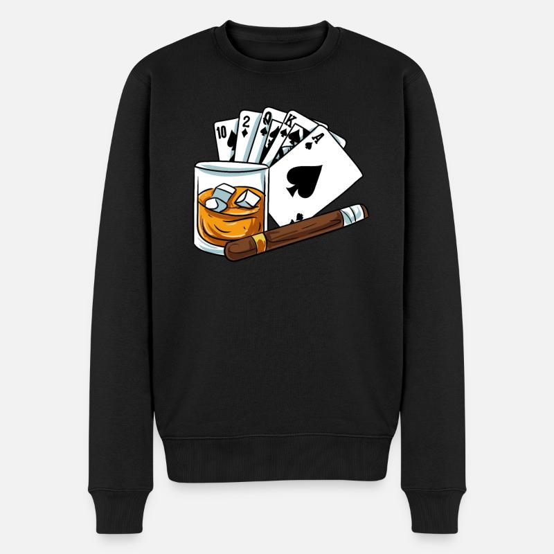 Verre à whisky - Pull Premium bio Homme - noir