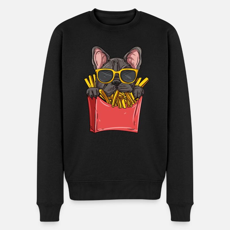 Français Bulldog - Pull Premium bio Homme - noir