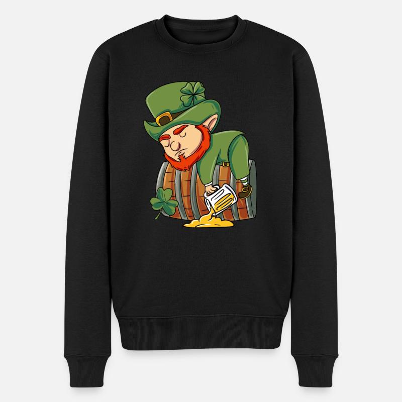 Leprechaun irlandais - Pull Premium bio Homme - noir