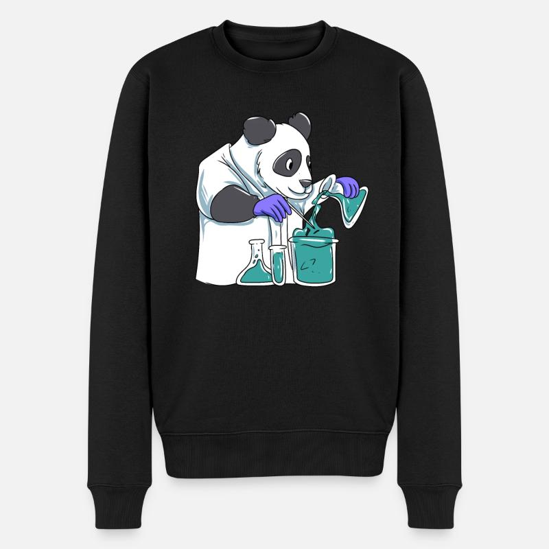 Scientifiques Panda - Pull Premium bio Homme - noir