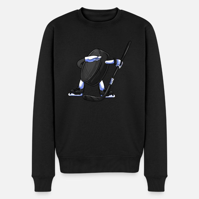 Puck Eishockey - Männer Premium Bio Pullover - Schwarz
