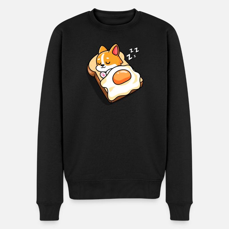 Corgi - Männer Premium Bio Pullover - Schwarz