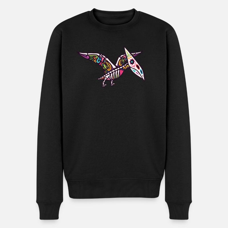 Pterodaktylus - Männer Premium Bio Pullover - Schwarz