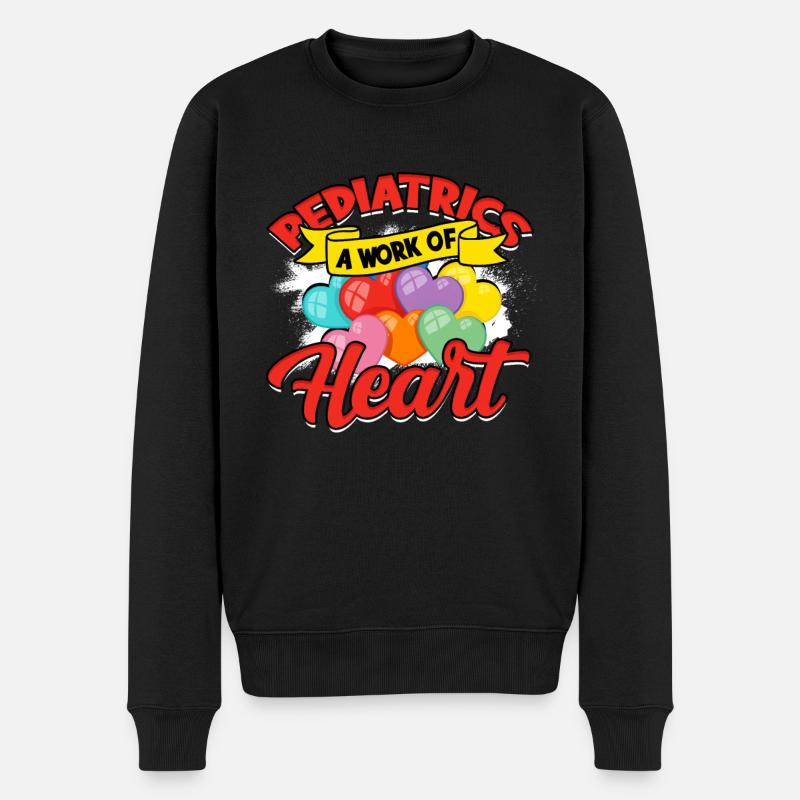 kinderarzt arzt medizin doktor beruf kinder gesche - Männer Premium Bio Pullover - Schwarz