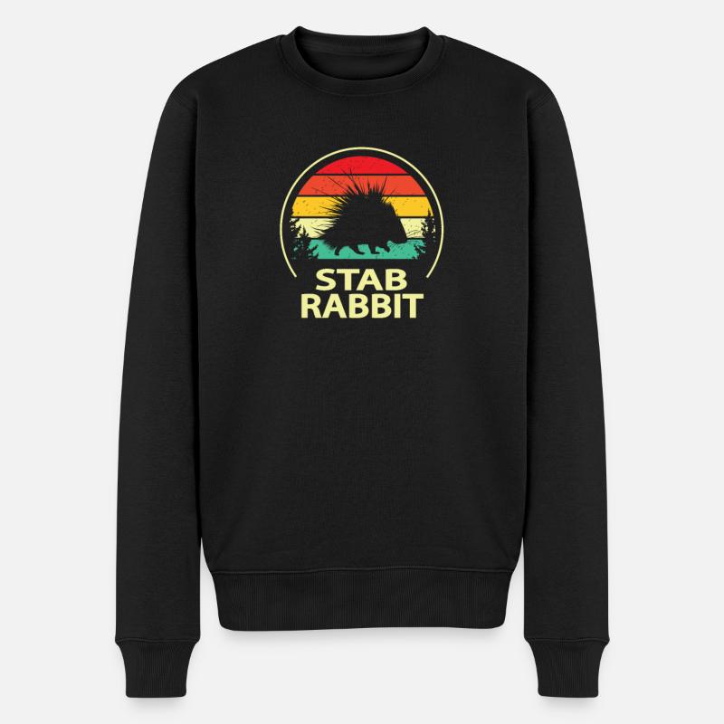 Stachelschwein - Männer Premium Bio Pullover - Schwarz