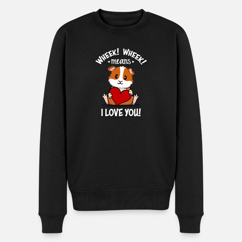 Meerschweinchen - Männer Premium Bio Pullover - Schwarz