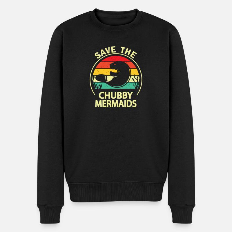 Seekuh - Männer Premium Bio Pullover - Schwarz