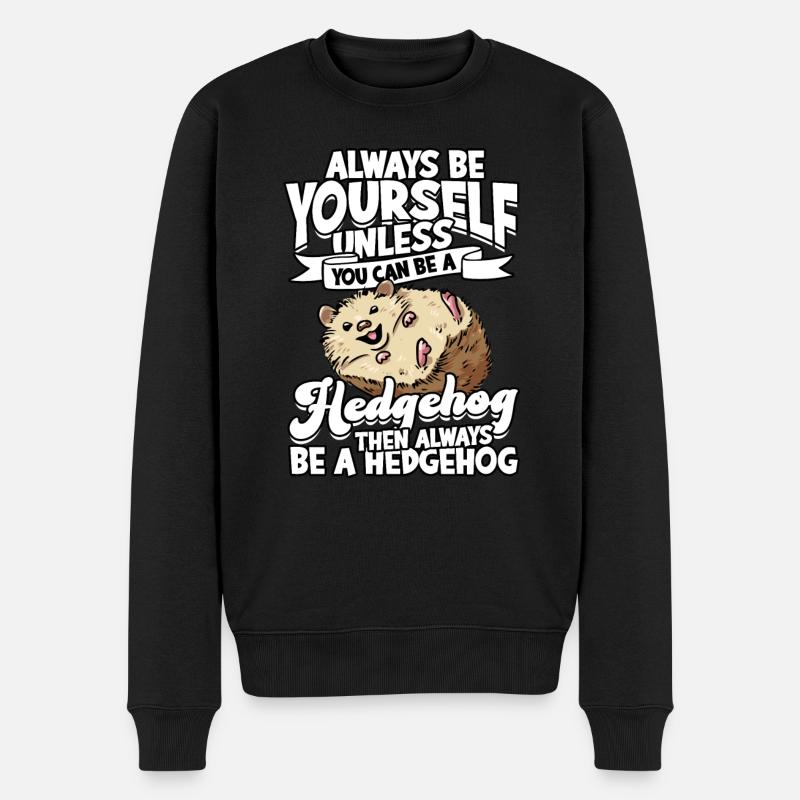 Igelbesitzer Hedgehogs Liebhaber niedlicher Tier - Männer Premium Bio Pullover - Schwarz