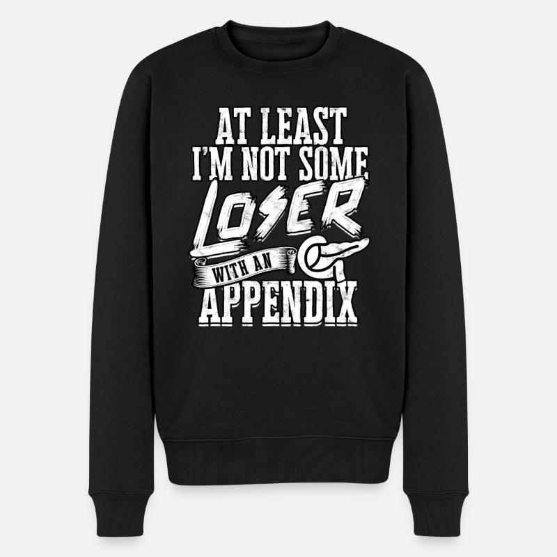 Appendix Operation Appendectomy Removal - Men's Premium Organic Jumper - black