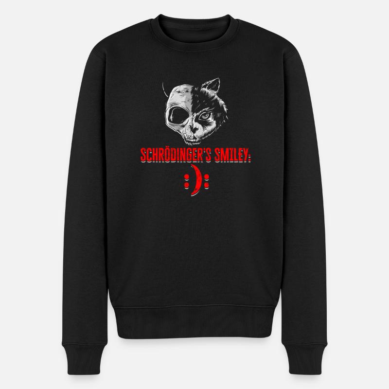 Schrodingers Katzen Quantenphysik - Männer Premium Bio Pullover - Schwarz