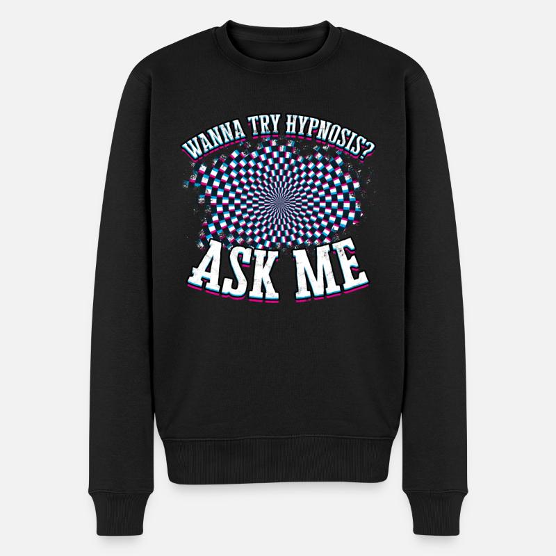 hypnose hypnotisch hypnotisieren hypnotiseur gesch - Männer Premium Bio Pullover - Schwarz