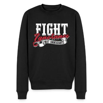 usa amerika einwanderer us bürger amerikanische fl - Männer Premium Bio Pullover - Schwarz - Vorne - Nico (187cm)