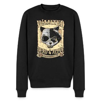 Gesuchte Schrodingers Cat Alive Dead Quantenphysik - Männer Premium Bio Pullover - Schwarz - Vorne - Nico (187cm)