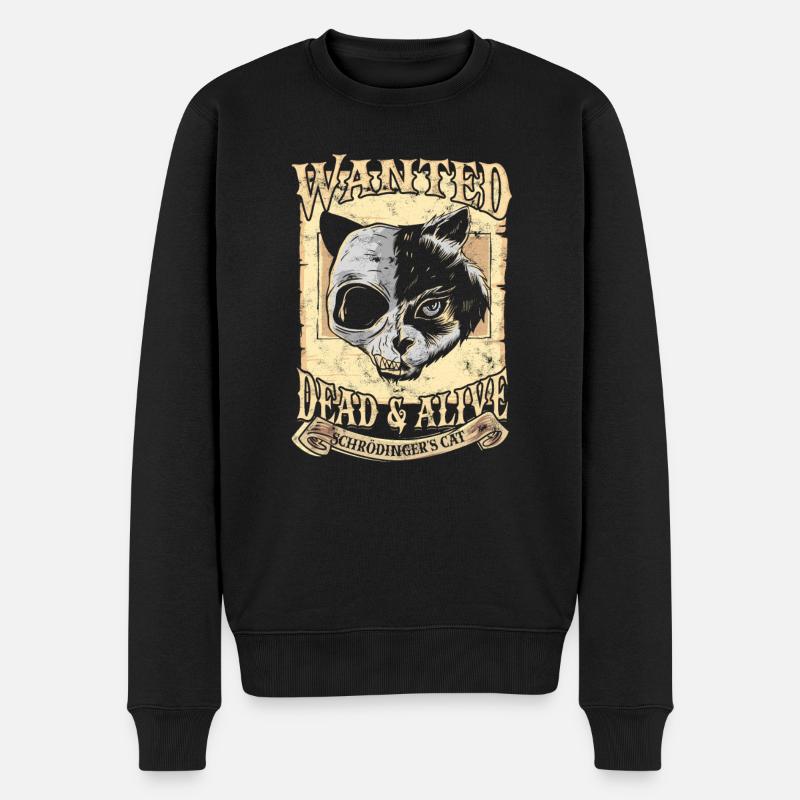 Gesuchte Schrodingers Cat Alive Dead Quantenphysik - Männer Premium Bio Pullover - Schwarz