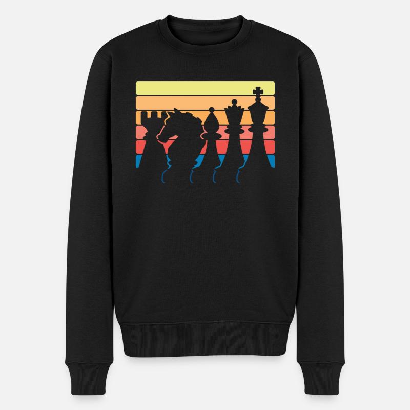 Schach - Männer Premium Bio Pullover - Schwarz