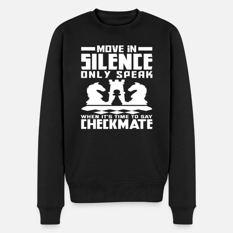 Schach Schachmatt Schachverein - Männer Premium Bio Pullover - Schwarz