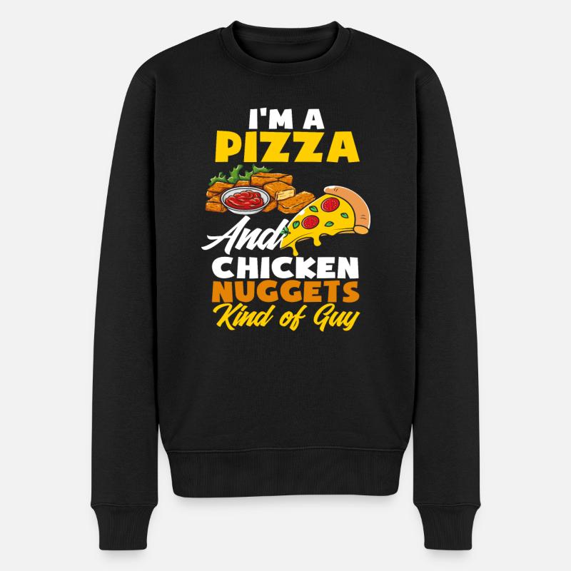 Chicken Nuggets Pizza - Pull Premium bio Homme - noir