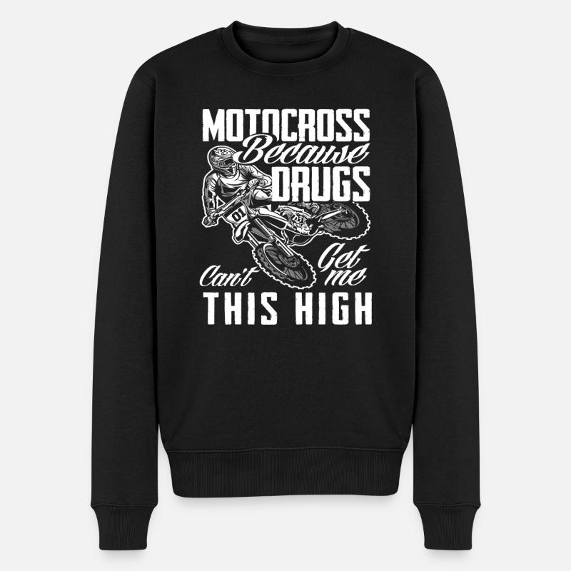 Motocross - Pull Premium bio Homme - noir