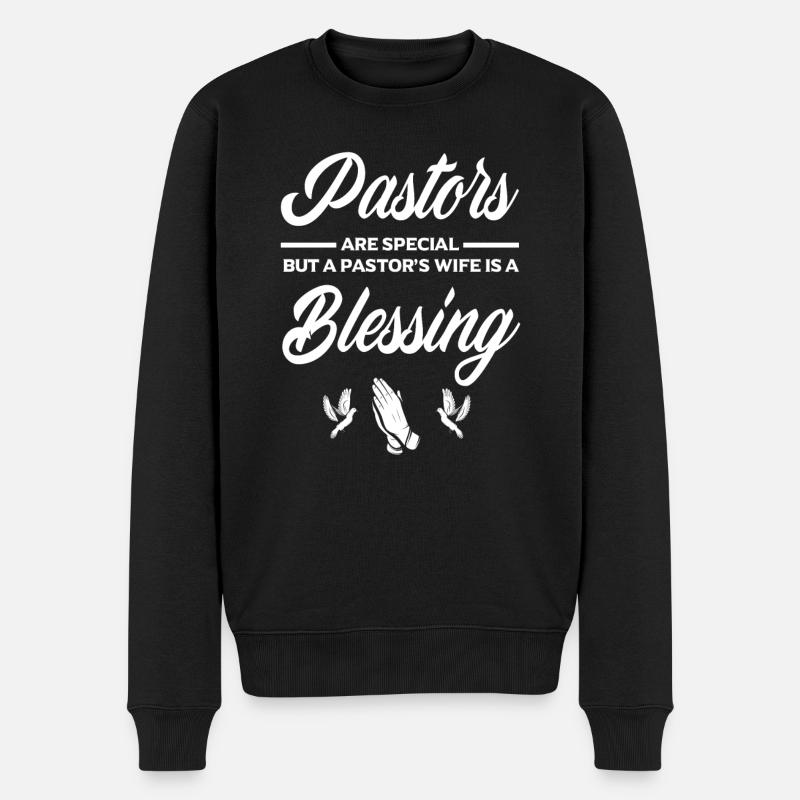Pasteur Pasteur épouse bienheureuse - Pull Premium bio Homme - noir