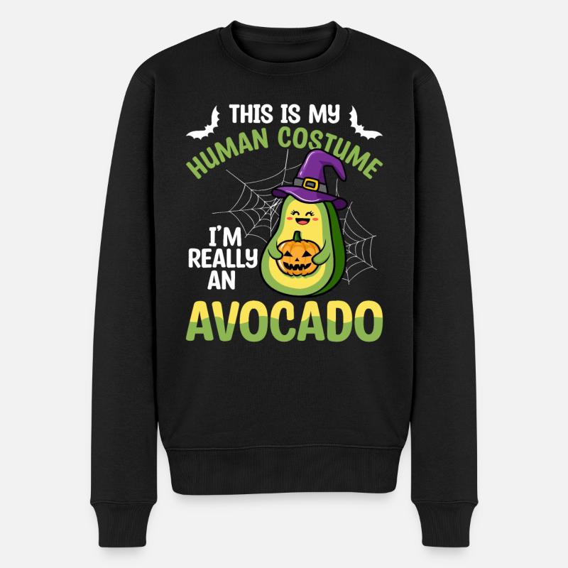 Wirklich Ein Avocado-guacamole-liebhaber Avocados - Männer Premium Bio Pullover - Schwarz