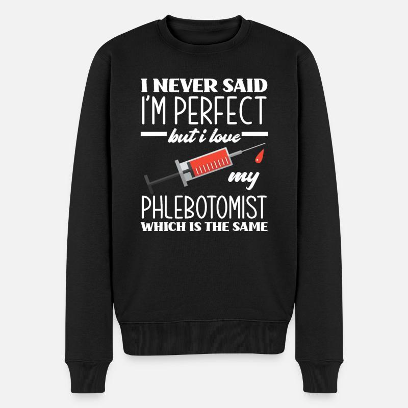Punktionskraft - Männer Premium Bio Pullover - Schwarz