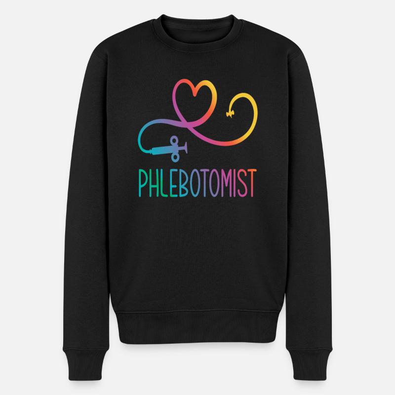 Punktionskraft - Männer Premium Bio Pullover - Schwarz