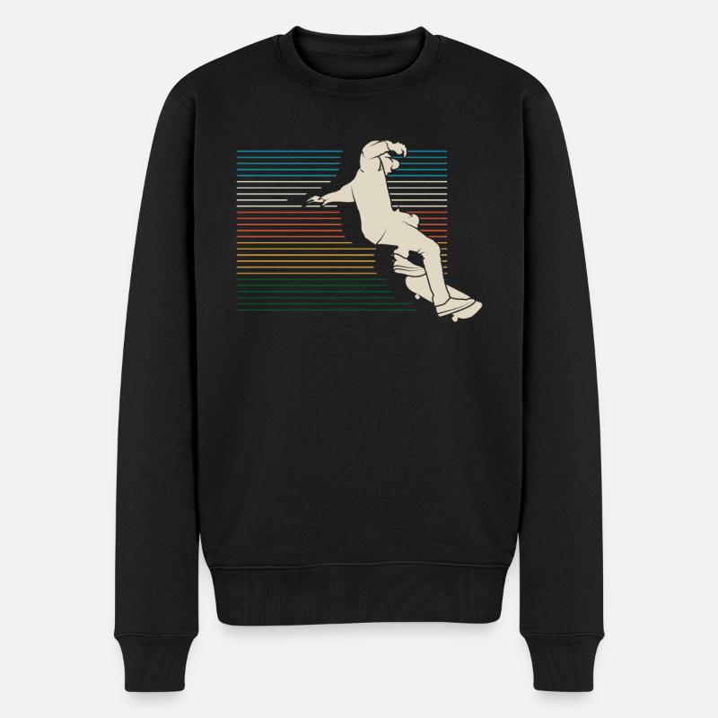 Skateboard - Männer Premium Bio Pullover - Schwarz