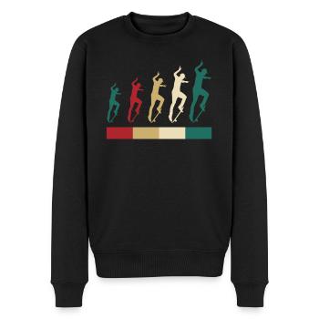 Amateur de skateboard rétro vintage - Pull Premium bio Homme - noir - Devant - Nico (187cm)