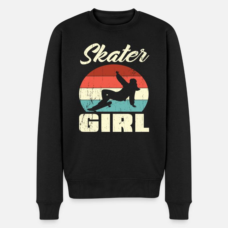 Skateboard Fille - Pull Premium bio Homme - noir