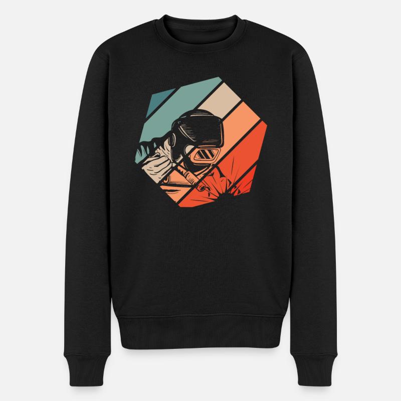 Soudage par soudeur - Pull Premium bio Homme - noir