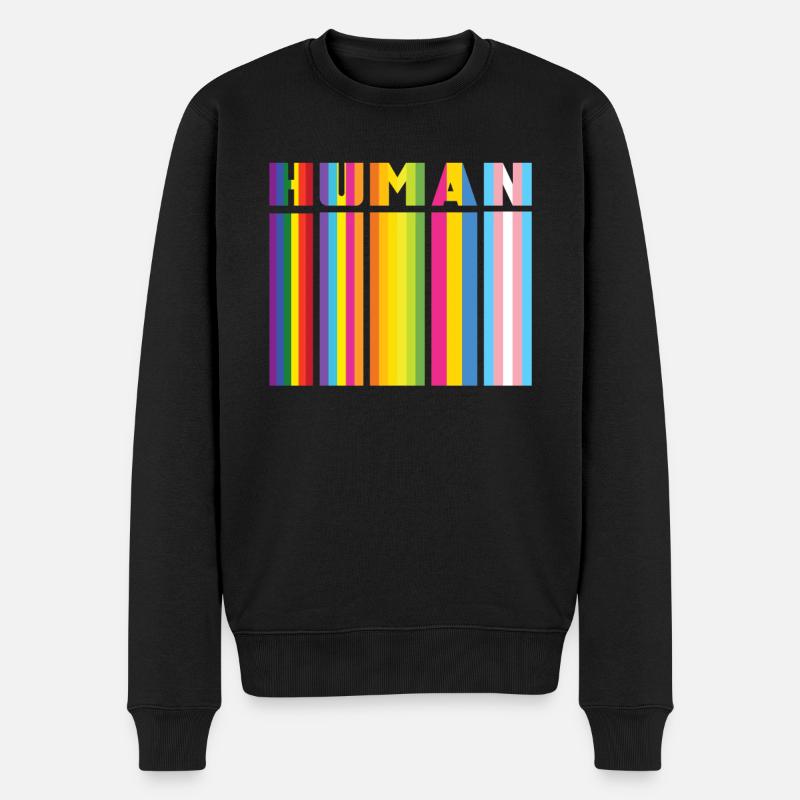 LGBTQ Mensch - Männer Premium Bio Pullover - Schwarz