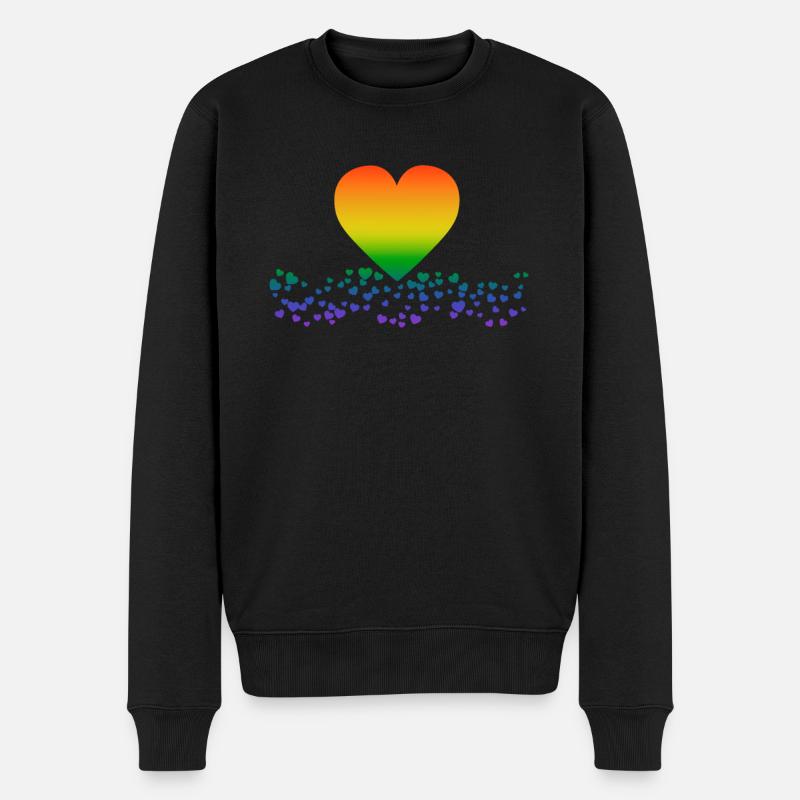 LGBTQ - Männer Premium Bio Pullover - Schwarz