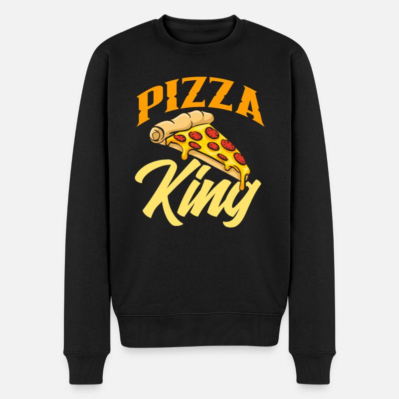 Pizza King - Pull Premium bio Homme - noir
